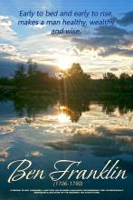 arly to bed and early to rise, makes a man healthy, wealthy and wise.