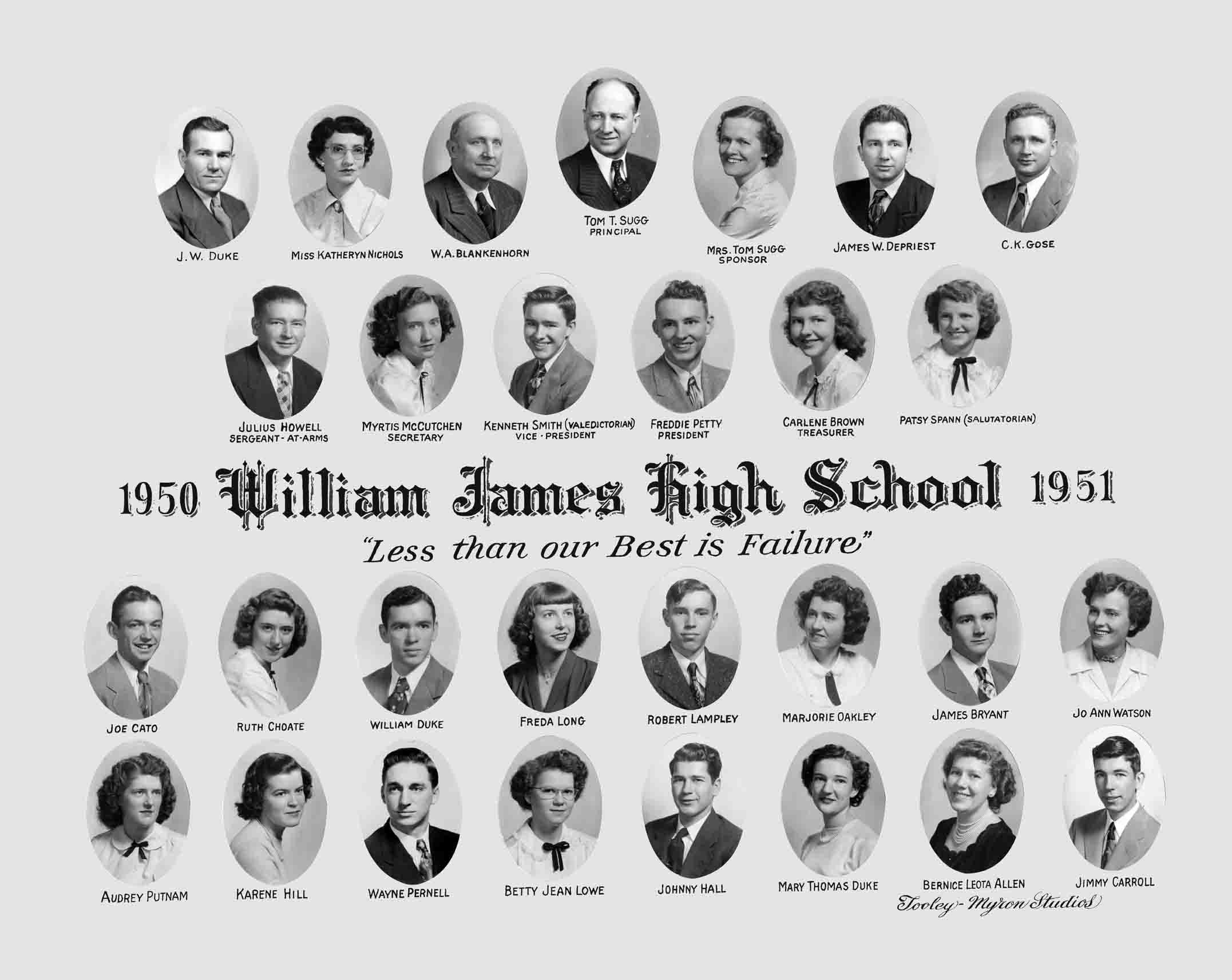 19501951 William James High School Printcuda